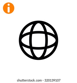 Earth web icon. vector design