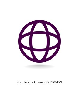 Earth web icon. vector design