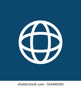 Earth web icon. vector design