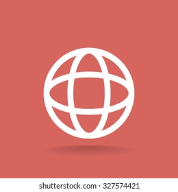 Earth web icon. vector design