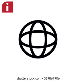 Earth web icon. vector design
