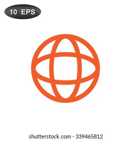Earth web icon. vector design