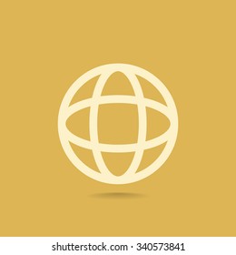 Earth web icon. vector design