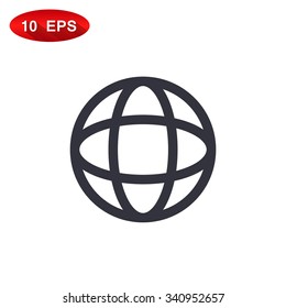 Earth web icon. vector design