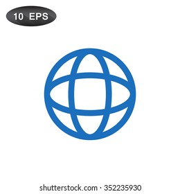 Earth web icon. vector design