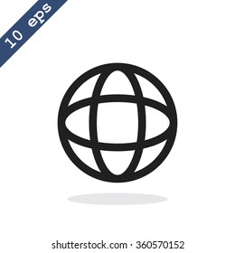 Earth web icon. vector design