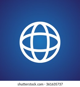 Earth web icon. vector design