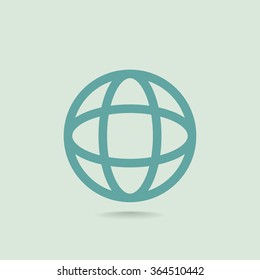 Earth web icon. vector design
