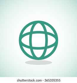 Earth web icon. vector design