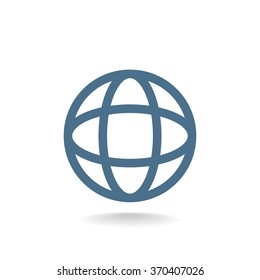 Earth web icon. vector design
