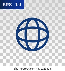 Earth web icon. vector design