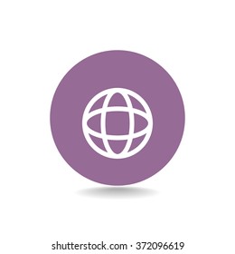 Earth web icon. vector design