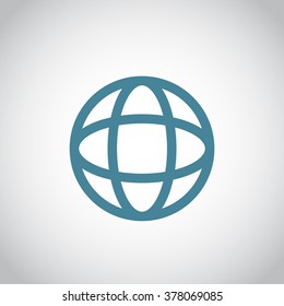 Earth web icon. vector design