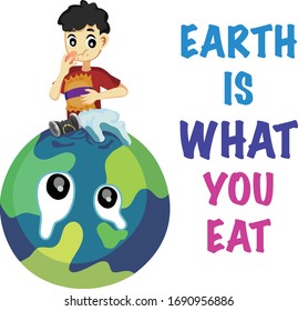 Earth What You Eat Be Careful Stock Vector (Royalty Free) 1690956886 ...