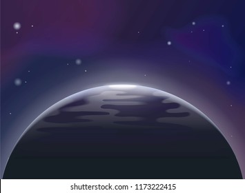 The earth while sun rising