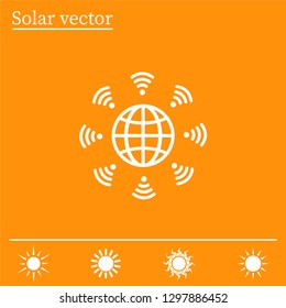 Earth of Wi-Fi, vector icon