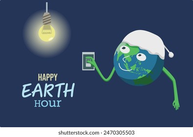 The earth will turn off the yellow light at night before going to bed