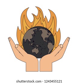 Earth world burning