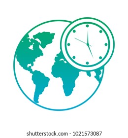 earth world clock time environment symbol
