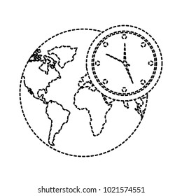 earth world clock time environment symbol