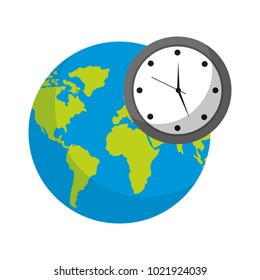 earth world clock time environment symbol