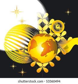 Earth world communication for cover's design