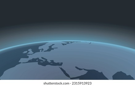 Die Welt der Erde ist vom Weltraum. Vektorgrafik