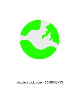 Earth world globe vector icon.