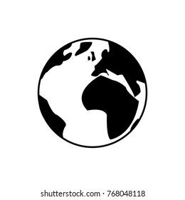 Earth world globe vector icon. ecology, climate vector icon