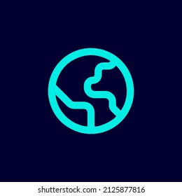 Earth world icon design. Vector template logo icon.