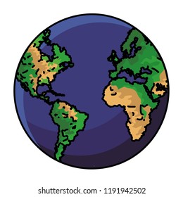 Earth world isolated