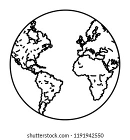 Earth world isolated