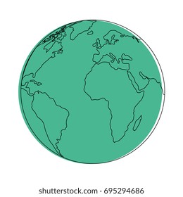 Earth world isolated