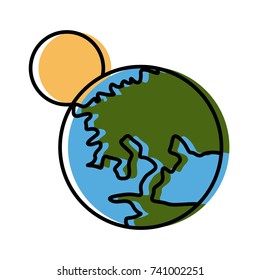 Earth world isolated