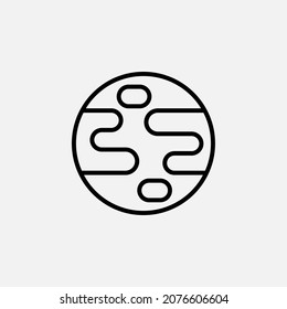 Earth, world line icon, vector, illustration, logo template. Suitable for many purposes.