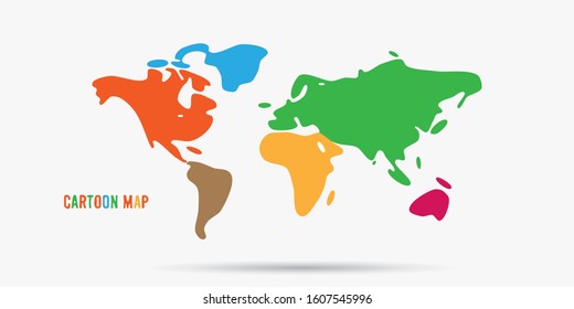 Earth world map design isolated on white background. Vector illustration