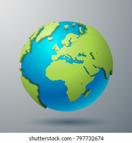 Earth world map illustration