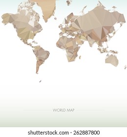 Earth World map. Low poly vector illustration

