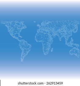 Earth World Map. Low poly vector illustration
