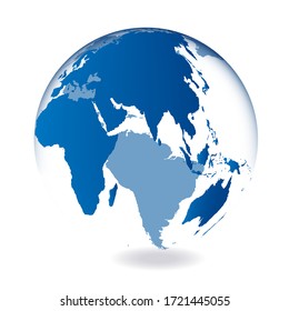 Earth World Map Sphere Icon