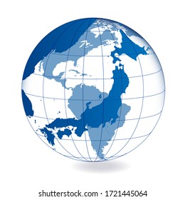 Earth World Map Sphere Icon