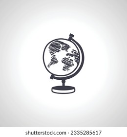 Tierra, mapa del mundo, icono del globo de mesa.
