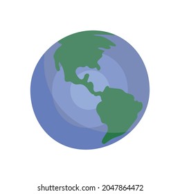 Mundo de la Tierra sobre fondo blanco