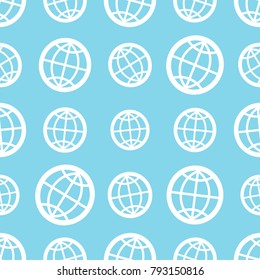 Earth world pattern blue cyan background