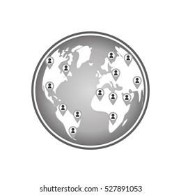 Earth world planet icon vector illustration graphic design