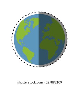 Earth world planet icon vector illustration graphic design
