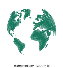 Earth world planet icon vector illustration graphic design