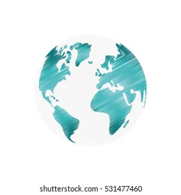 Earth world planet icon vector illustration graphic design