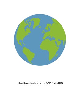 Earth world planet icon vector illustration graphic design