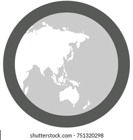 Earth world planet isolated vector illustration